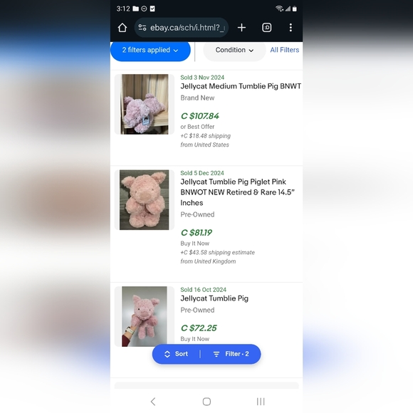 Retired jellycat tumblie pig brand new with tags - Picture 7 of 7